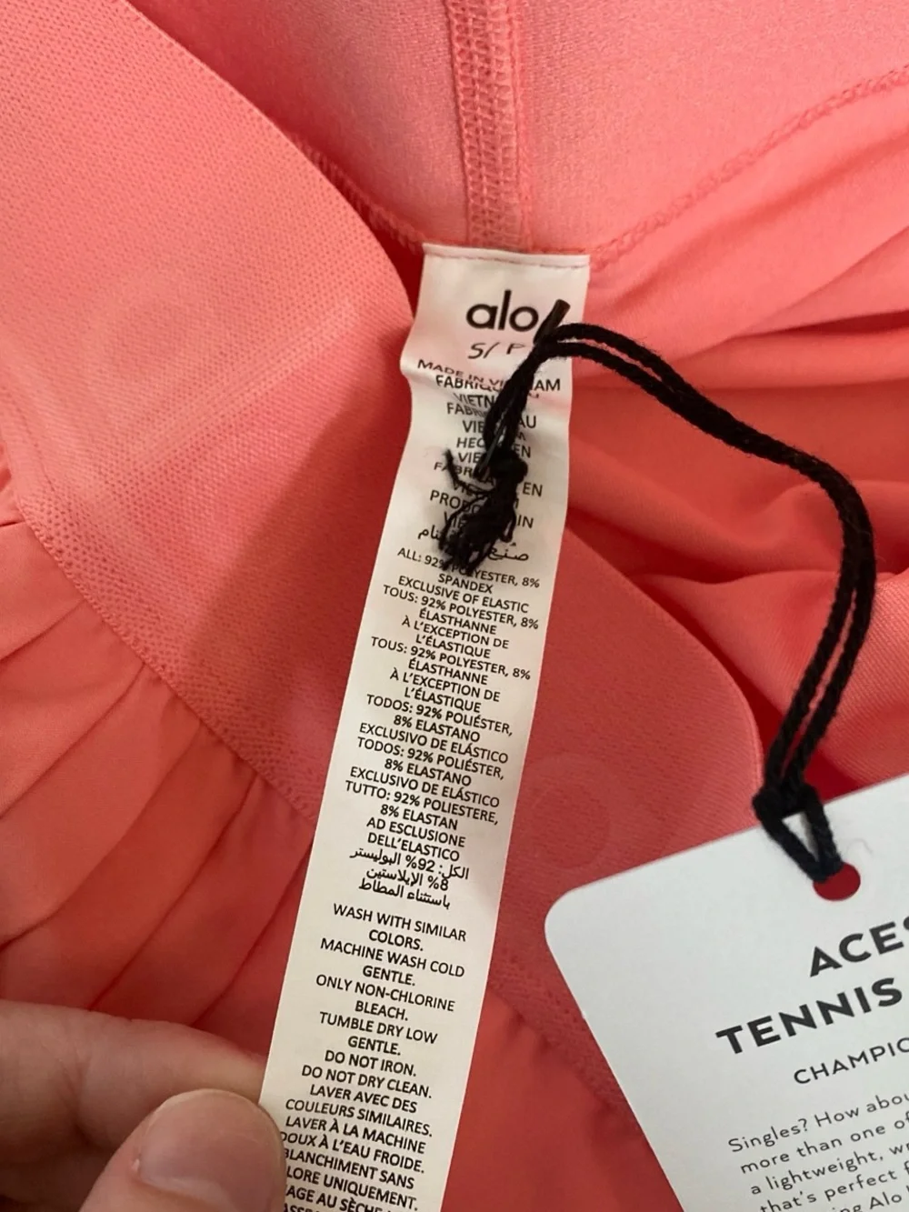 ALO Yoga Pink Pleated Athletic Skort